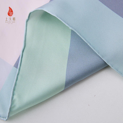 上久楷SAINTJOY/上久楷 双面印花真丝方巾 双色花影WJ3J025206003 商品图2