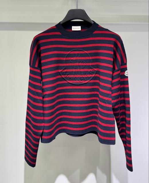 女款条纹logo针织衫毛衣018 商品图0
