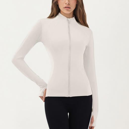 跃牌【安琪拉系列】2025新品瑜伽服拉链外套女修身立领收腰健身跑步运动瑜伽外套WT-5006 商品图3