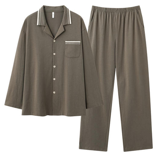 【抗菌无尘棉】自然醒「情话绵绵 」秋季新款长袖情侣睡衣纯棉女高级感简约家居服套装JLM 商品图10