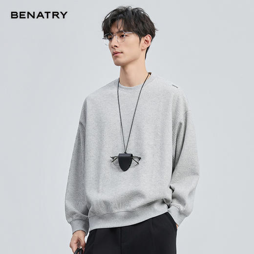 2025秋季新品肌理面料圆领卫衣ECF324004 商品图1