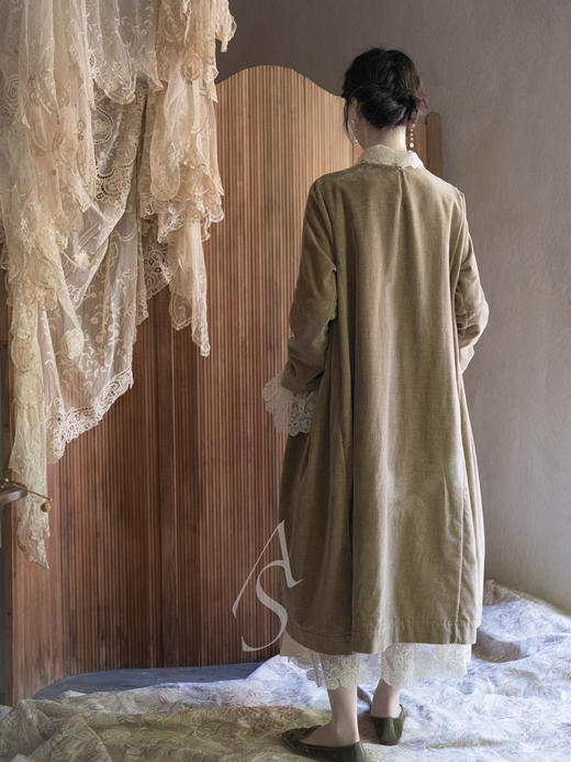 Casey Casey 25AW 浅褐色/梅子色PYJ ROUCH丝绒廓形连衣裙 商品图4