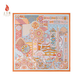 上久楷SAINTJOY/上久楷 双面印花真丝方巾 华彩纹章WJ3J025206004