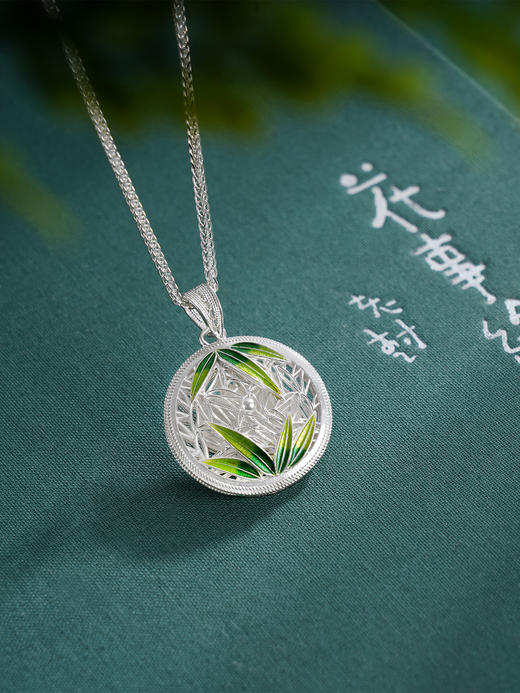 子佩集S990银【熊猫趴趴】双面套链项链【DSDZ003】大师工坊原创作品花丝珐琅彩2509 商品图6