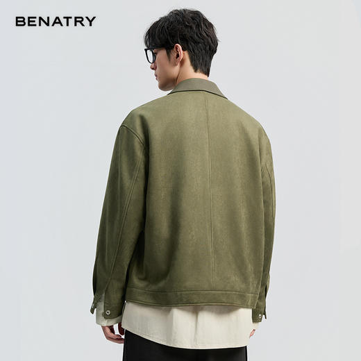 2025秋季麂皮绒翻领茄克外套ECF300002 商品图3