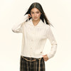 Ariseism 美式复古白色镂空针织开衫毛衣女秋季新款修身上衣外套 商品缩略图1