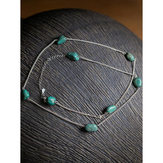 牧衣游 S999银绿松石项链简约通勤 霜绿【不支持会员折】 商品图3