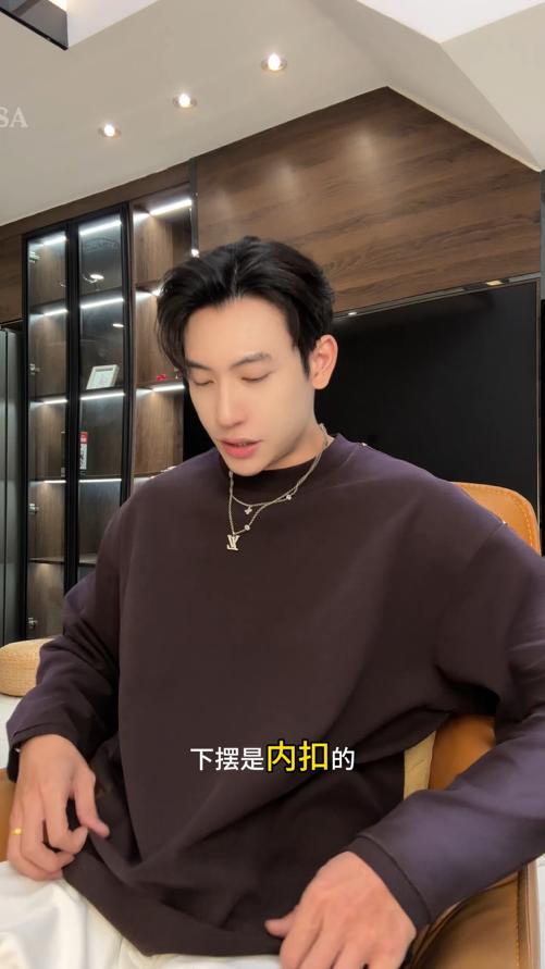 SDSA男士秋冬新款痞帅男装简约扎染铆钉圆领卫衣宽松情侣套头上衣 商品图0