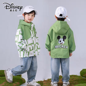 Disney/迪士尼zj儿童双面穿时尚外套男女童撞色春款洋气休闲夹克