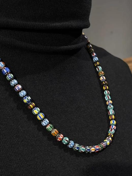 多彩绞胎琉璃凸棱剁珠首饰两件套组，顺丰包邮 商品图12