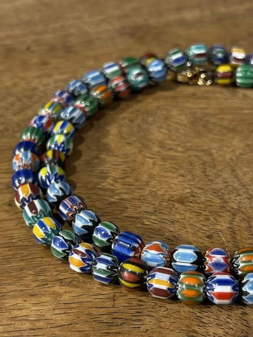 多彩绞胎琉璃凸棱剁珠首饰两件套组，顺丰包邮 商品图4