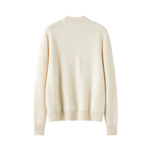 【独白】100小山羊绒半高圆领加厚针织衫毛衣女 商品图1