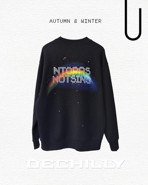 534364331彩虹字母圆领卫衣 商品图1