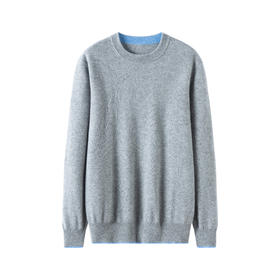 S·Y·C【绅士专享】圆领小山羊绒简约百搭宽松休闲男针织衫BABY25064