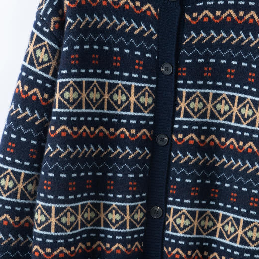 S·Y·C【织韵】100%山羊绒几何线条针织开衫外套CYR25077 商品图3