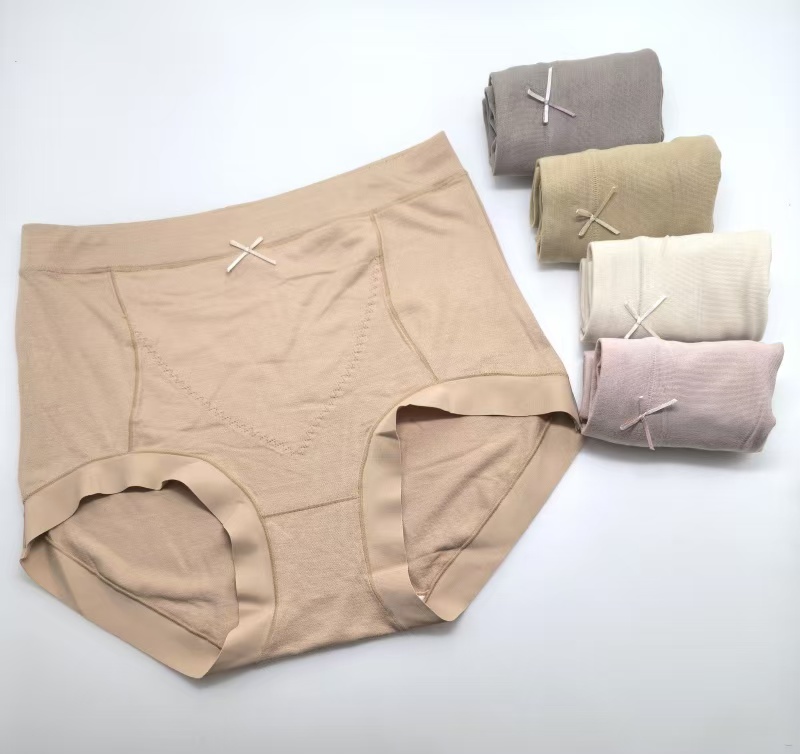 MH竹纤维女士暖绒爱宫大版内裤36019