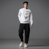 PINLI品立2025秋季新款烫钻圆领套头卫衣潮牌百搭长袖休闲男上衣BG253109009 商品缩略图4