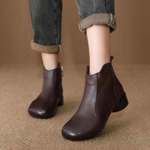 FR 85020复古马丁靴增高厚底防滑时尚短靴 商品图0