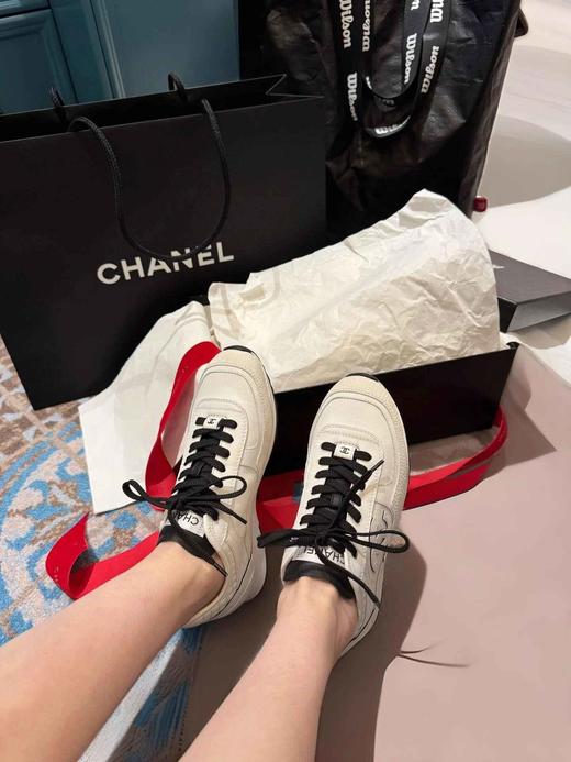 XX64-香奈儿   25P 绒面小牛皮 圆头系带 平底 薄底鞋 低帮 生活休闲鞋 女款（KS*MM） 商品图3