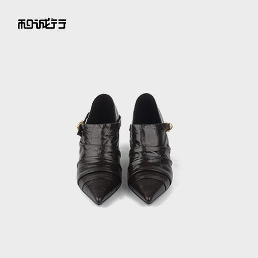 和诚行2025秋季新款细跟百搭显瘦女式满口鞋1080164 商品图2