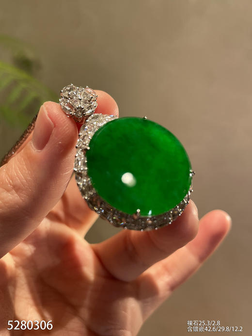 老坑艳绿圆牌吊坠【5280306】具体价格微信咨询 商品图0
