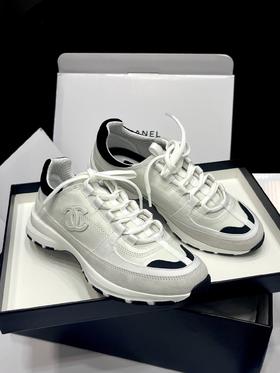 xx71-CHANE香奈儿25A 小牛皮圆头系带低帮生活休闲鞋女款 (MT)