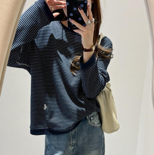 韩国订单45R条纹T恤08283 商品图1