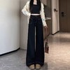 【GZ】无忧购 时尚高腰黑色阔腿牛仔裤女百搭新款宽松大喇叭直筒裤104（截单后3-5天发货） 商品缩略图4