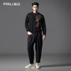 PINLI品立2025秋季新款烫钻圆领套头卫衣潮牌百搭长袖休闲男上衣BG253109009 商品缩略图1