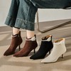 【预售5天】法式珍珠花细跟小短靴女秋冬季新款尖头高跟气质时装靴百搭及踝靴YS&YSX7090 商品缩略图3