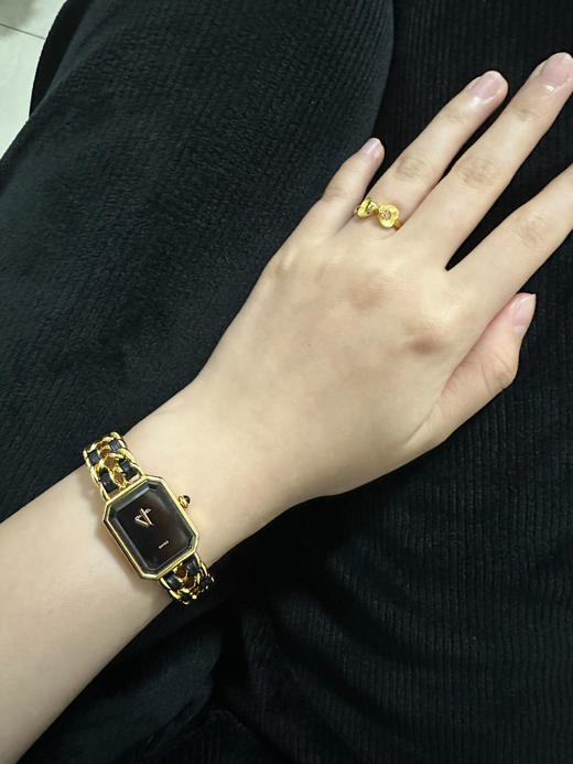 TB47-香奈儿 CHANEL PREMIERE 腕表 石英机芯 精钢皮革表带 黑色表盘 女表 时尚潮流(SH) 商品图4