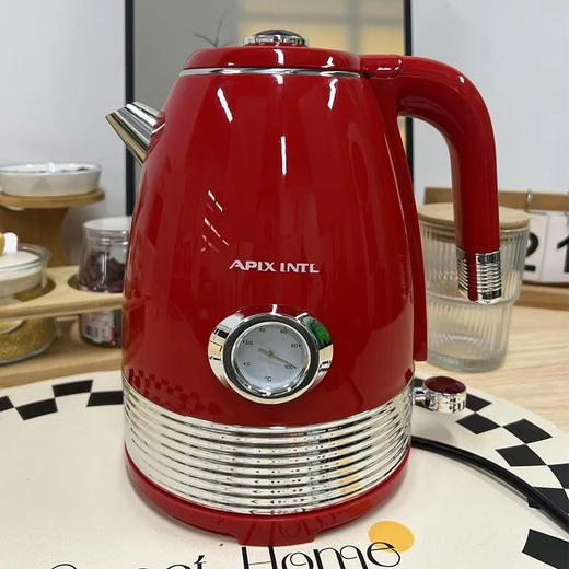APIXINTL安本素电热水壶 烧水壶 1.8L大容量 自带机械仪表 精准控温 食品级加厚304不锈钢内胆、不易藏水 垢基地直邮 商品图5