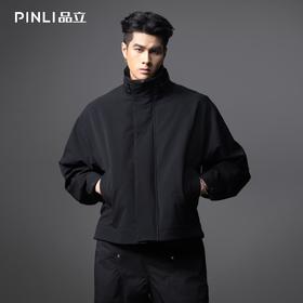PINLI品立2025秋季新款复古廓型宽松夹克男潮牌工装休闲立领外套GD253104106