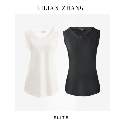 女士打底百搭-夏季简约-休闲舒适纯色圆领外穿毛边背心   2102032 商品图0