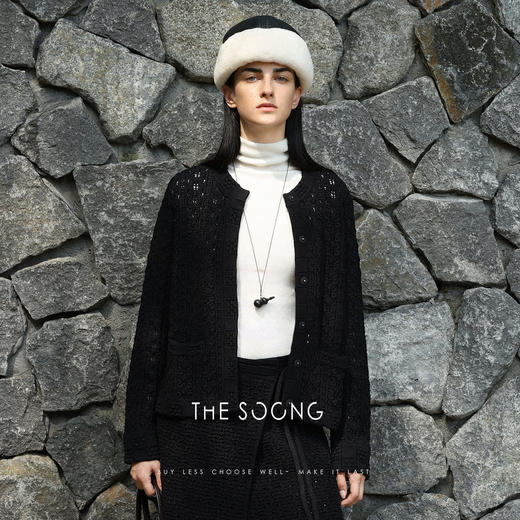 THESOONG/纯手工勾花早秋毛衣打底衫女外穿针织开衫长袖HWMY7656 商品图0
