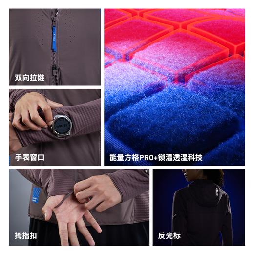 NEDAO内道升级能量方格PRO软壳3.0女士保暖防风带帽跑步运动长袖外套 商品图1