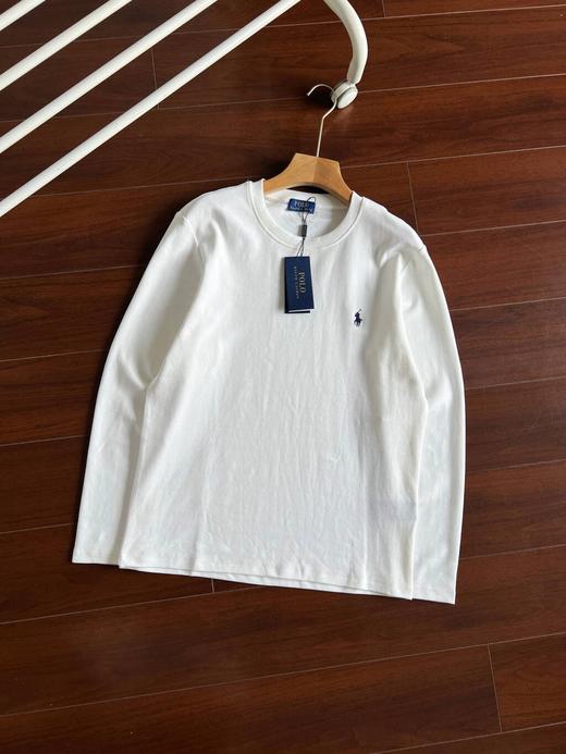 拉夫劳伦T恤男圆领精致刺绣小标 纯色简约长袖秋冬上衣T恤 商品图3