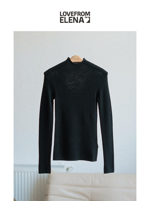 “可机洗羊毛” 60支双股一体织 澳毛半高领打底衫 商品图7