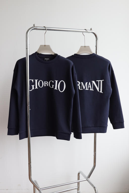 G.@宽松圆领套头落肩撞色标识卫衣 WY910 商品图4