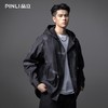 PINLI品立2025秋季新款宽松拼料连帽牛仔外套男潮牌印花休闲夹克GD253104107 商品缩略图2