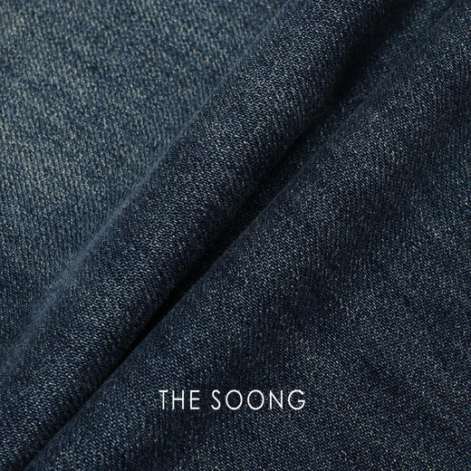 THESOONG/复古无弹直筒牛仔裤女宽松做旧感抗皱耐磨长裤HWNZ7582 商品图8