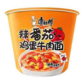 康师傅辣番茄鸡蛋牛肉桶面