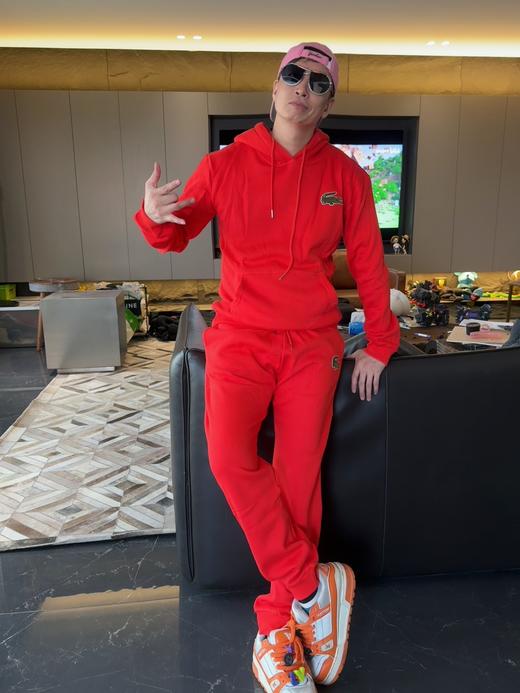 法鳄男士秋冬加绒休闲卫衣长裤（波哥穿L码） 商品图9