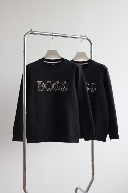 H.B 双面平纹 重影刺绣 棉质圆领卫衣 WY909 商品图1