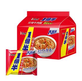 康师傅1倍半红烧牛肉面五连包