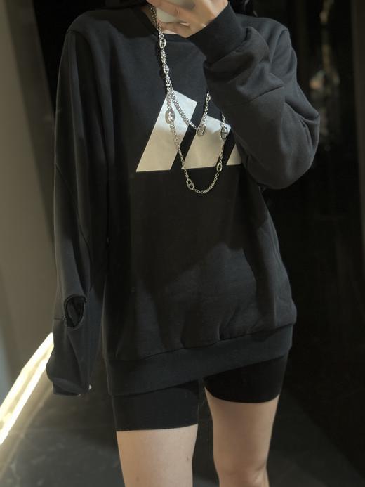 AD大Logo印花加绒圆领套头美式卫衣 商品图3