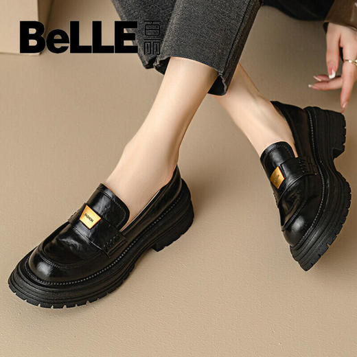 XX65-缪缪  牛皮革 圆头套脚金币 百丽乐福鞋  女款（KS*MM） 商品图4