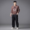 PINLI品立春季新款宽松直筒阔腿裤男士潮牌百搭黑色休闲长裤B253117020 商品缩略图4