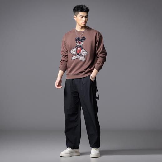 PINLI品立春季新款宽松直筒阔腿裤男士潮牌百搭黑色休闲长裤B253117020 商品图4