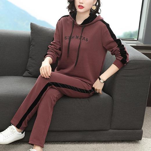 休闲大码宽松套装女2026新款中年妈妈装减龄秋季运动服两件套 商品图2